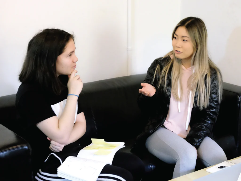  5. Sarah tries to break the ice by asking Susan if she wants to listen to some music 