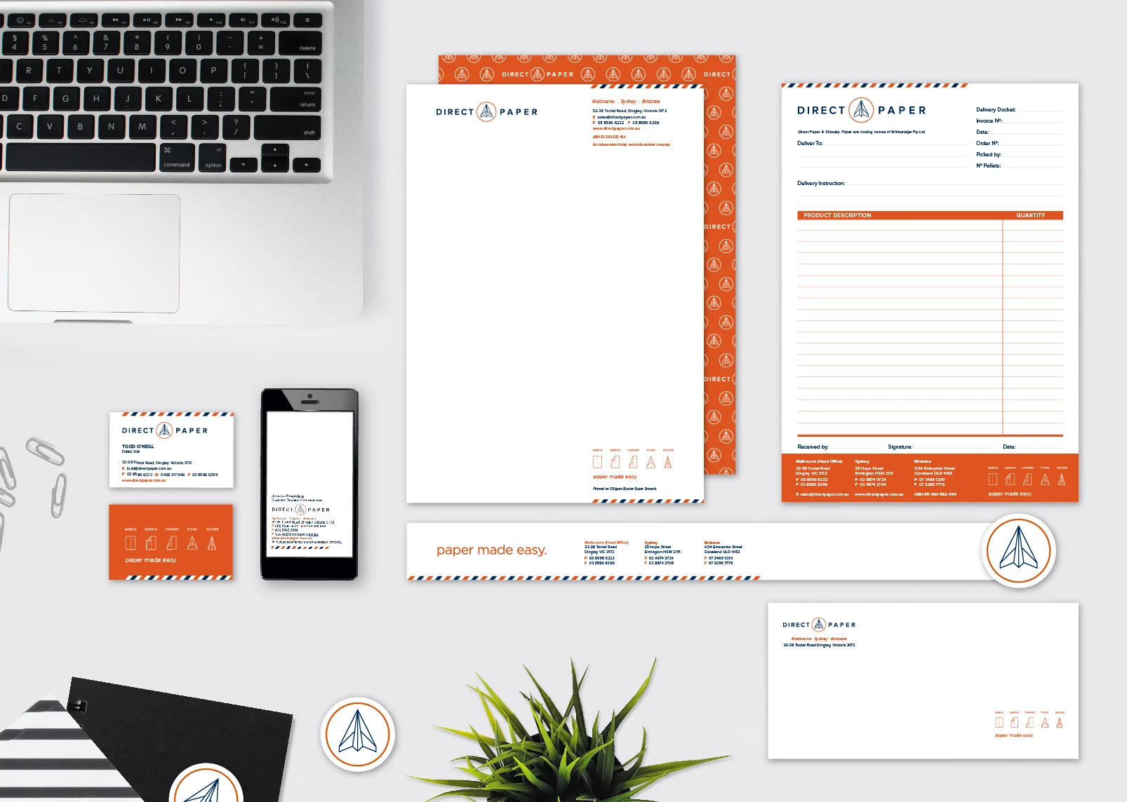 Gloss Design created a series of materials to help Direct Paper share their new brand.