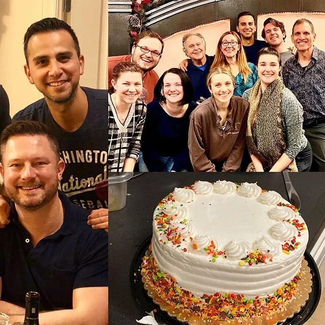 Thank you everyone for the birthday wishes. I had an awesome day. Had a nice lunch date with Chad, and then a very amazing and fun rehearsal with the cast of A Broadway Holiday. After rehearsal we all had a piece of this delicious cake. So grateful f