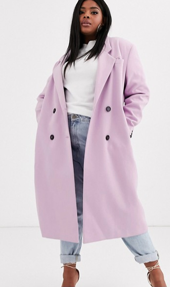 ASOS lilac maxi coat