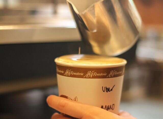 The making of a Milk Chocolate Mocha for Uber delivery