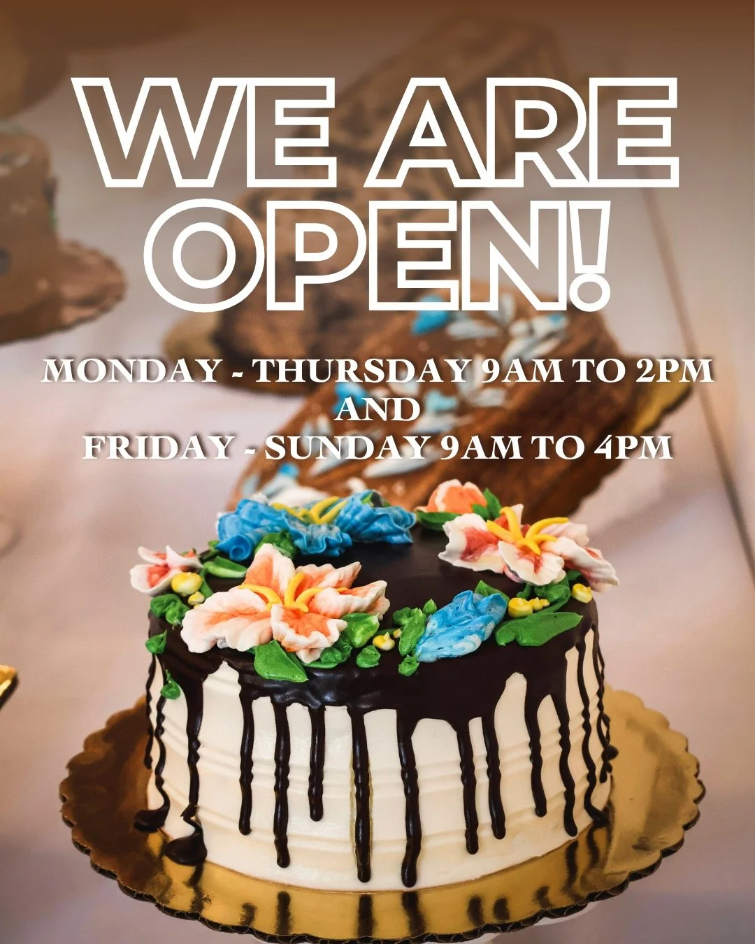 Our Bakery Is Officially Open!

Freshly baked. Locally made. Always delicious. 

✨ Hours: Monday - Thursday, 9:00am - 2:00pm 
✨ Friday, Saturday, and Sunday, 9:00am - 4:00pm
📍 Location: 12539 SW Main St, Tigard, OR 97223

#tigardeats #pnweats #custo