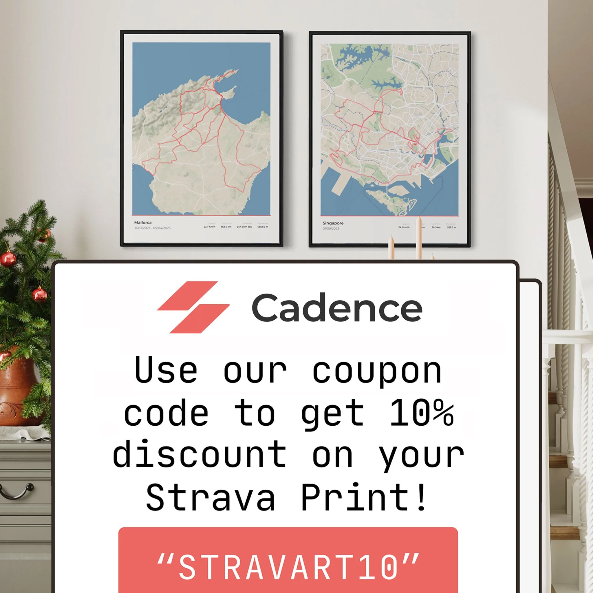 Use Strava or GPS data to make beautiful and unique prints of your biggest accomplishments.