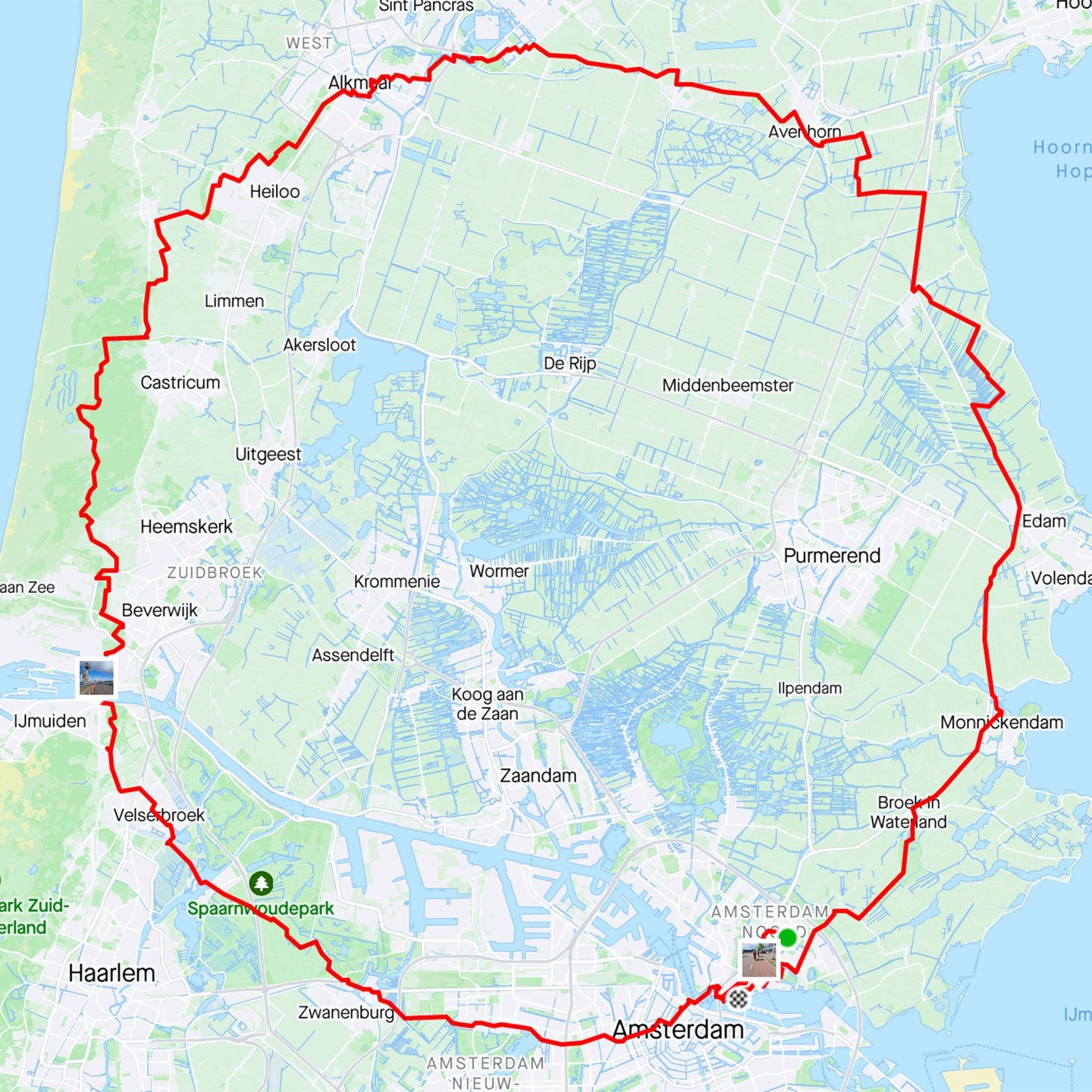 My mild OCD means I have to complete the pattern and make it a trio of ⃝⃝⃝s 😬 

From the man @pedorie.nl who brought you the Tour of Flanders circle, comes a 122km Amsterdam loop which ventures into North Holland 🇳🇱

https://www.strava.com/activit