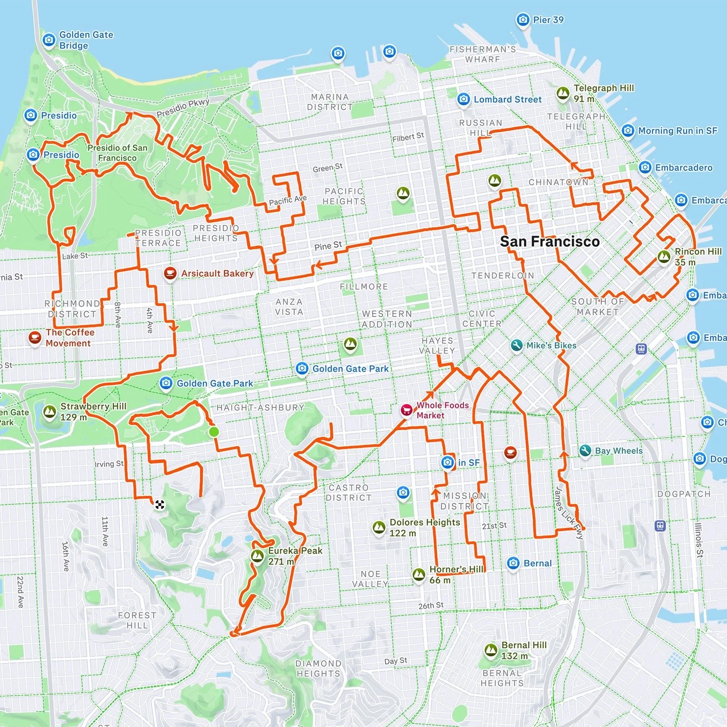 Emily Bei Cheng aka @alpinemily rode 78kms around the Strava Art capital of the world, San Francisco, to create this magnificent Fire Horse for Lunar New Year 🐎

Looks like she chose a tough cyclo-cross route as well all for the sake of her art... o