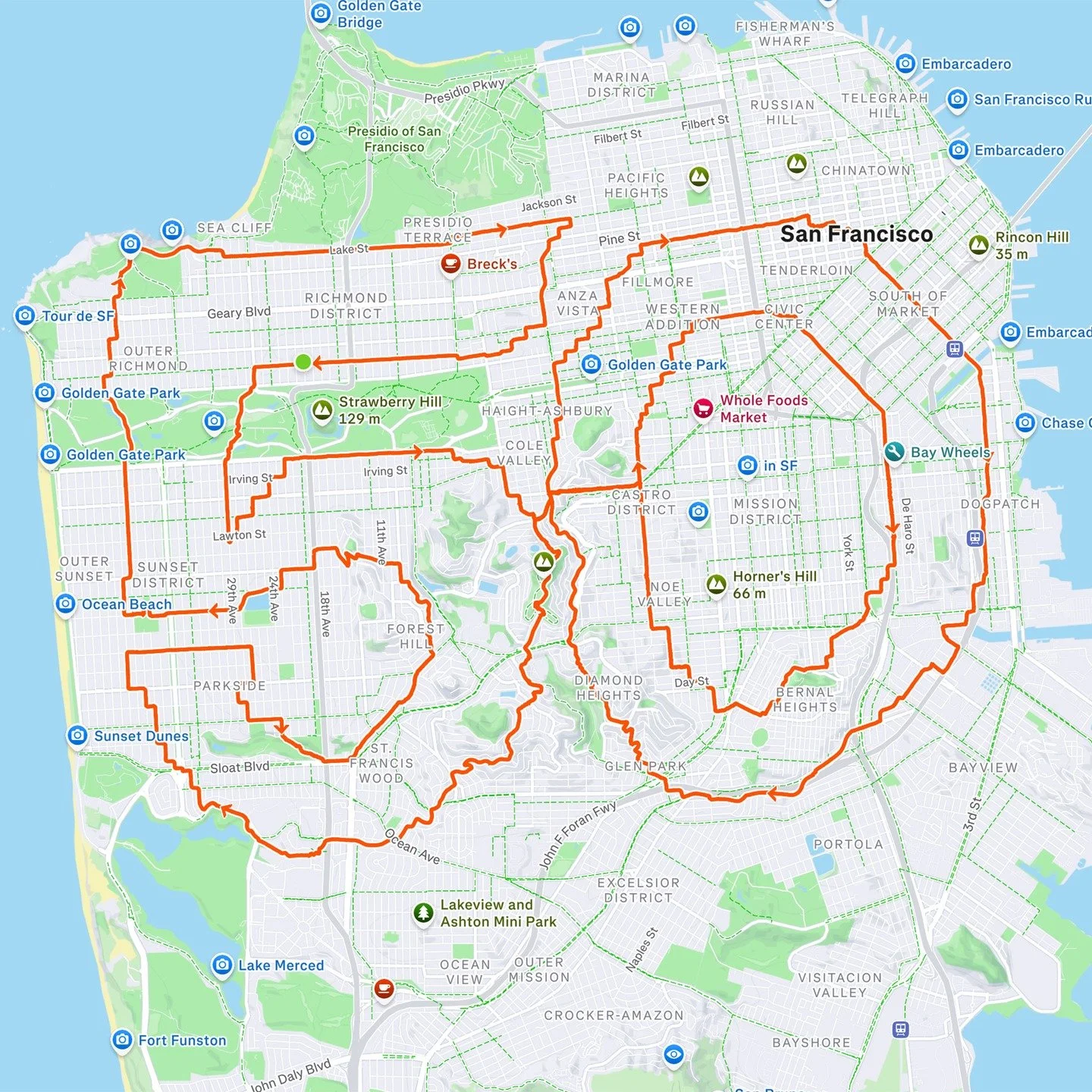 A belated happy 50th to the Strava Art legend that is @jakubmosur 🥳 🎁

And instead of sitting at home eating jelly and ice cream what does he go and do 🤔

He goes out and rides a 50-mile &lsquo;50&rsquo; covering most of San Francisco of course 🤷