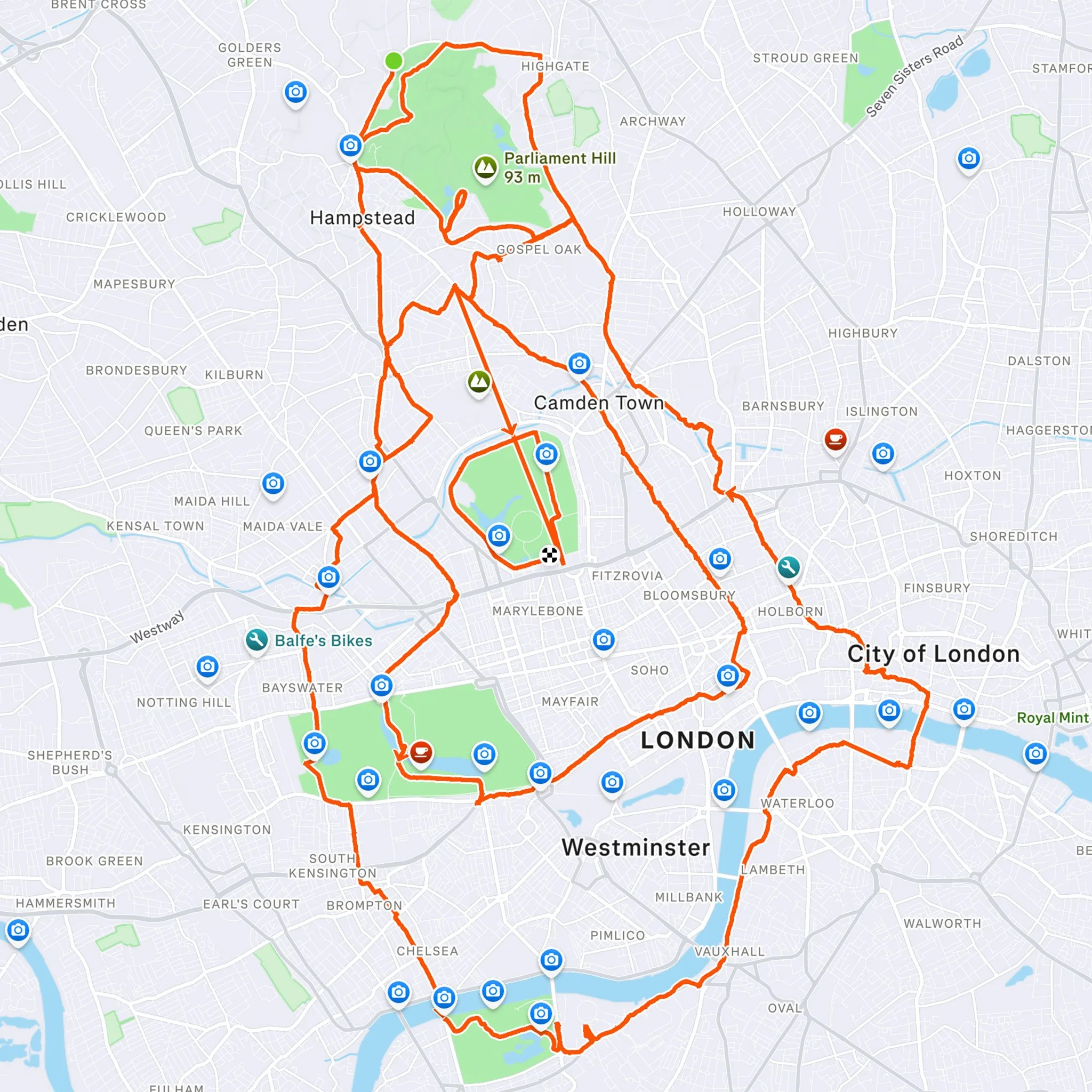 The Strava Art inbox gets full of men&rsquo;s naughty bits each week so it makes a lovely change to receive a lady garden, especially when it&rsquo;s for a very worthwhile cause 🙏

@leotysonn2 ran 66kms around London in 7 hours to create this vulva 