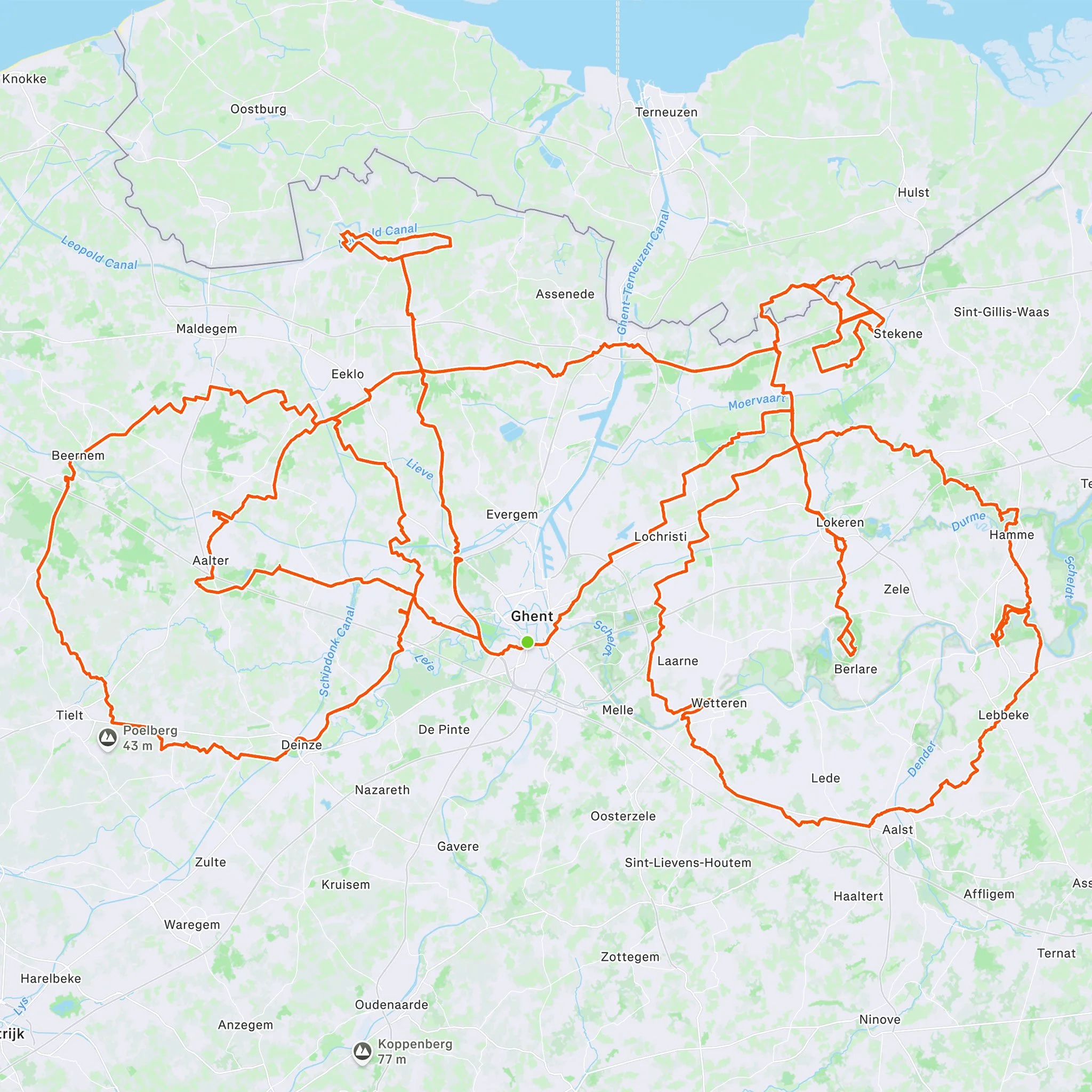 Last week was World Bicycle Day so to celebrate the occasion Eneko Illarramendi spent over a year planning this 450km route 🚲

And over the course of 22 hours Eneko cycled around a whole chunk of Belgium and a little bit of the Netherlands 🥵 🇧🇪 ?