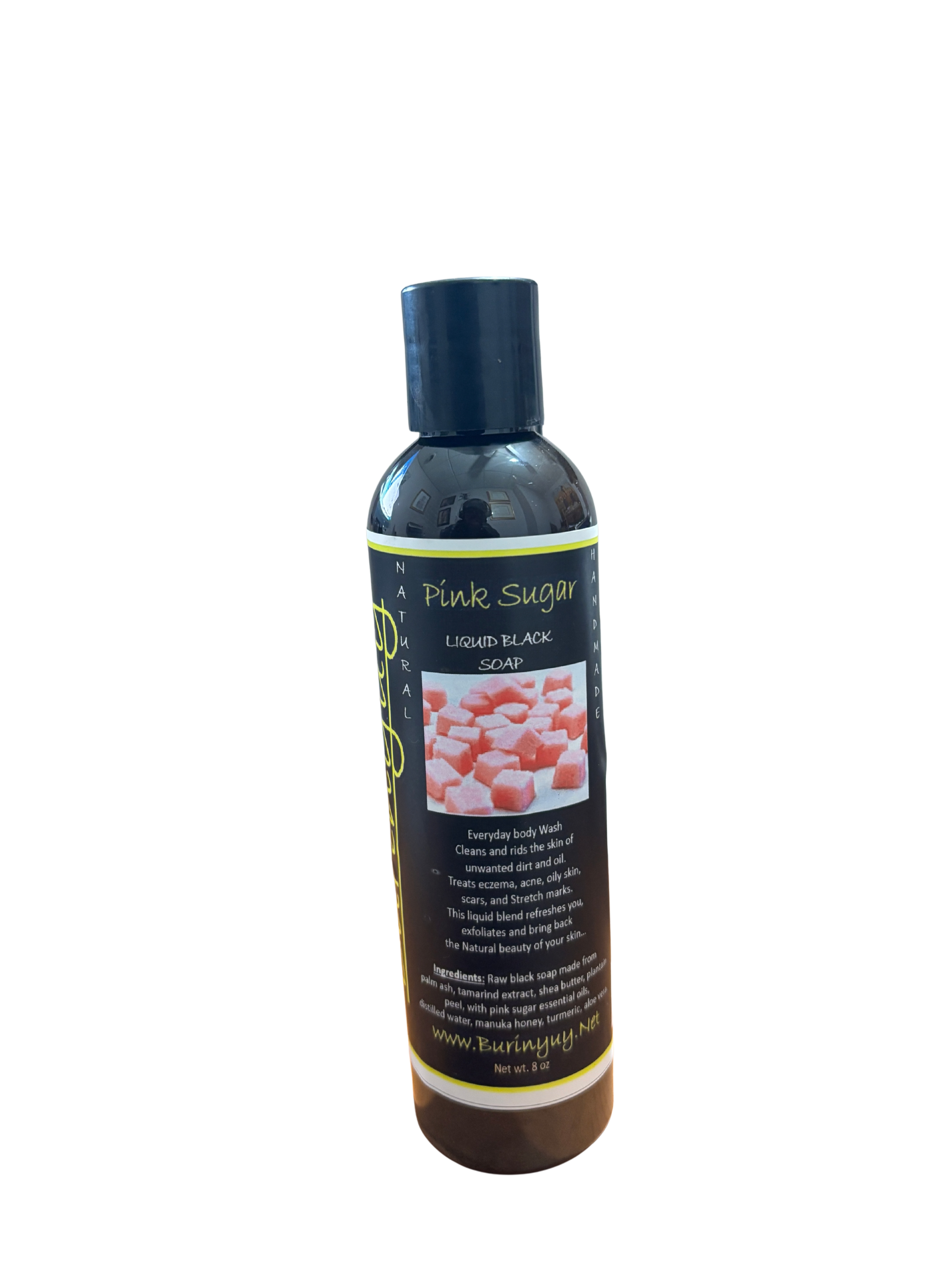 pink sugar liquid black soap