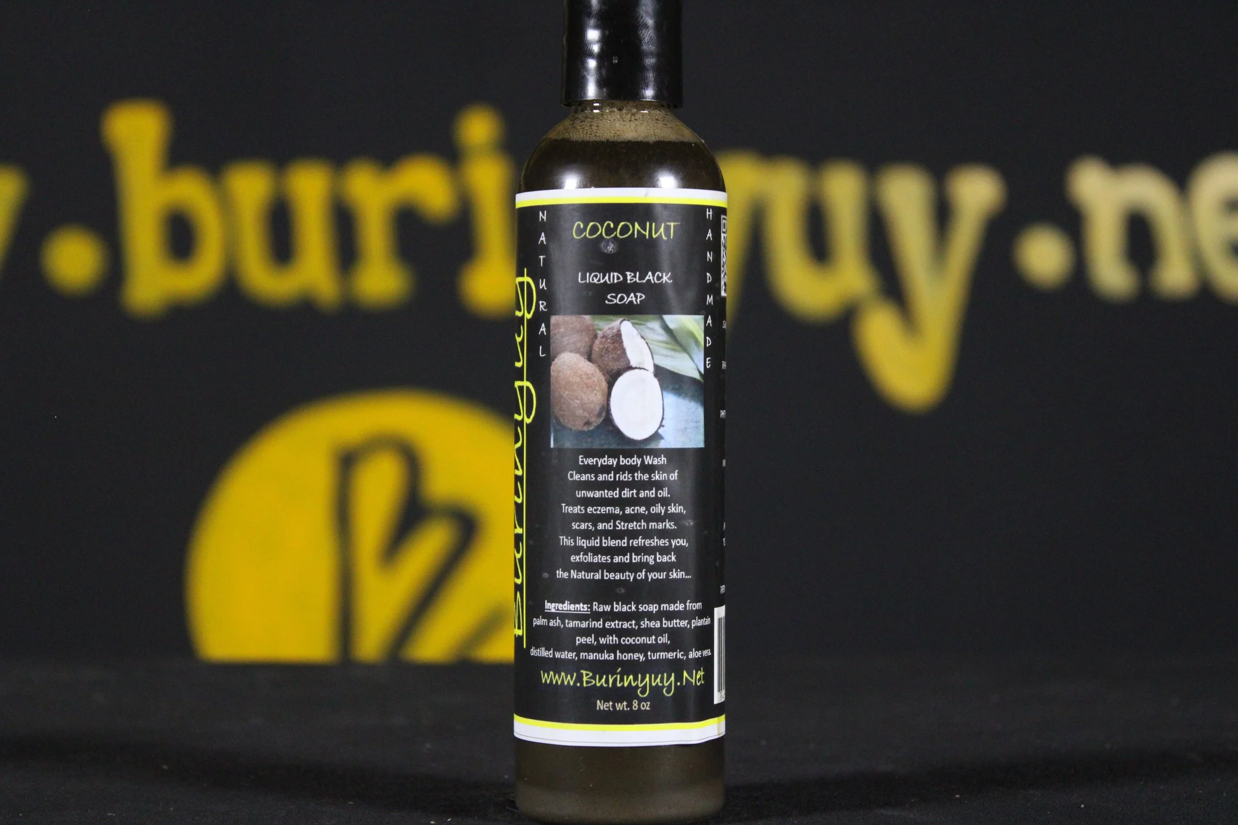 Coconut liquid black soap