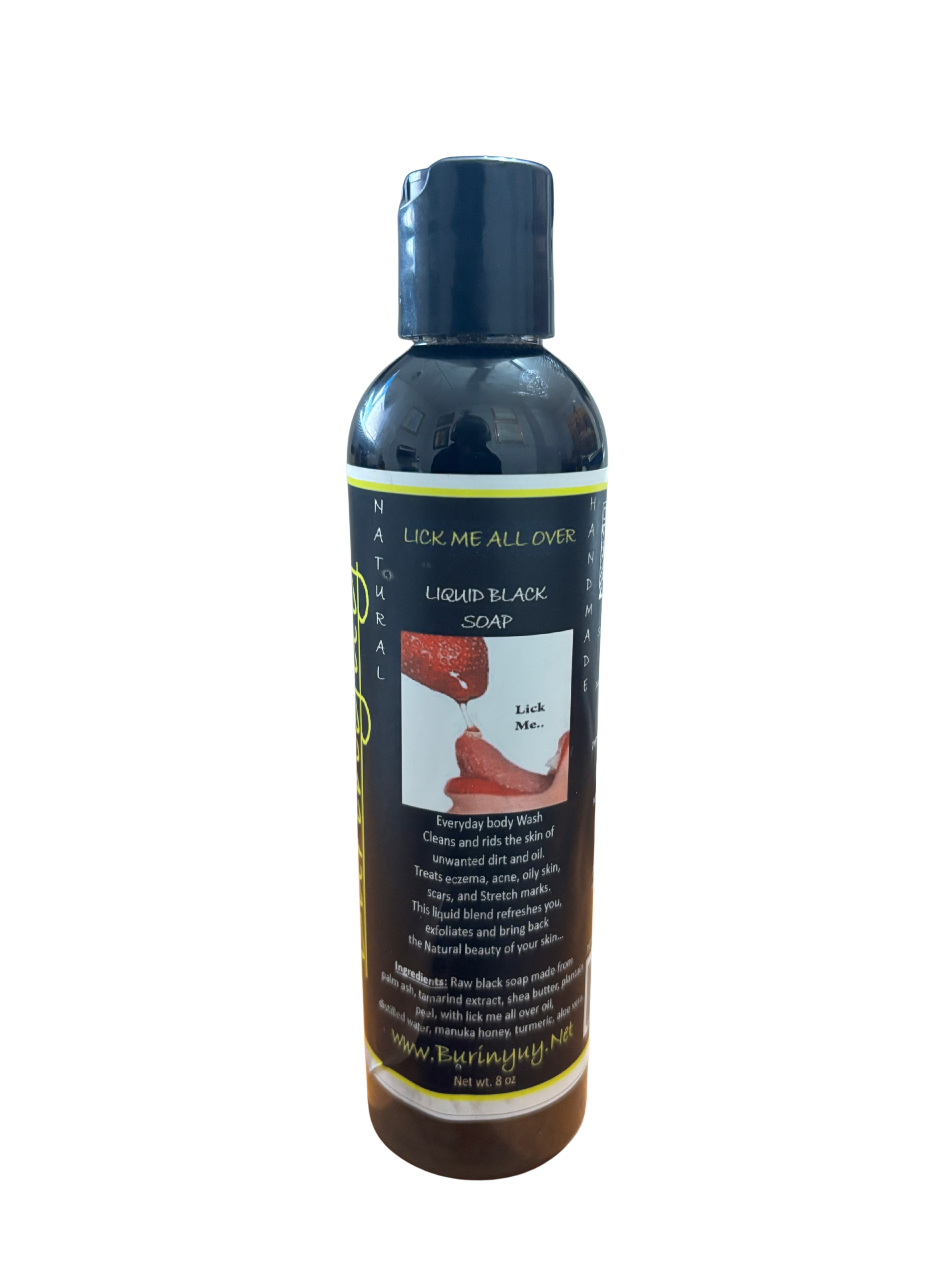 Lick me all over liquid black soap
