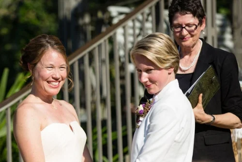 Jamie and Amanda at Sarah P. Duke Gardens Photo credit: Jon Black Photography