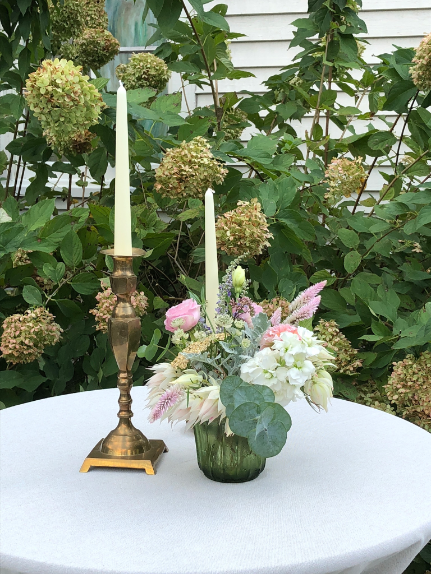 Beautiful small florals on every table by Bluebird Meadows Farm.