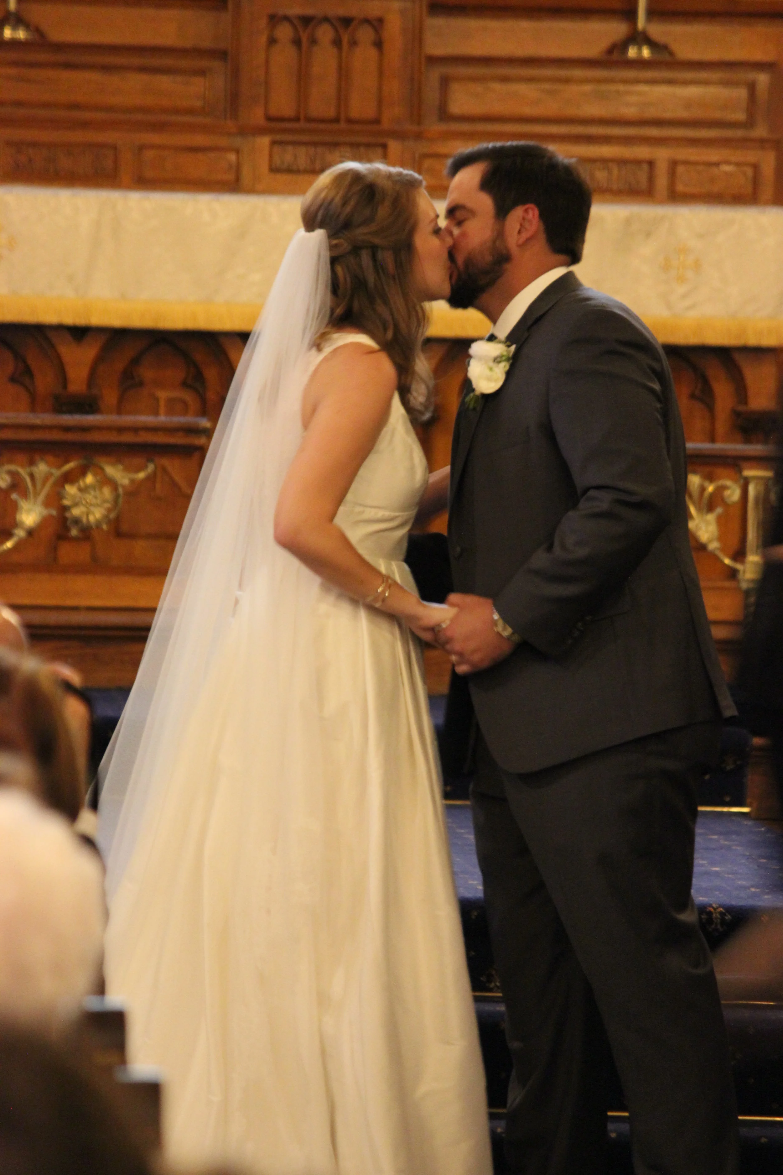Their first married kiss…