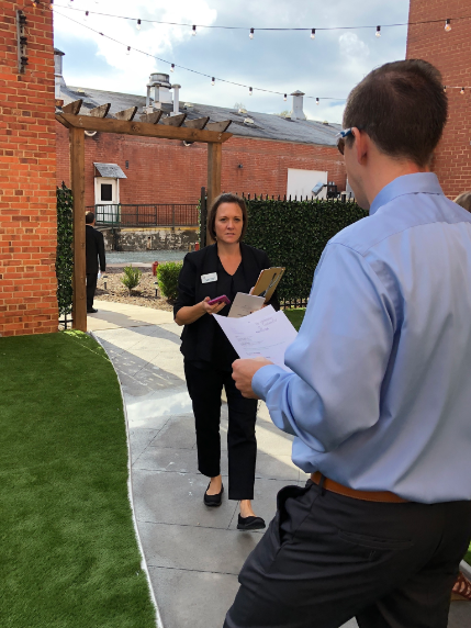 Nicole Smith of Vision Events doing a great job of making sure that everything is running smoothly.