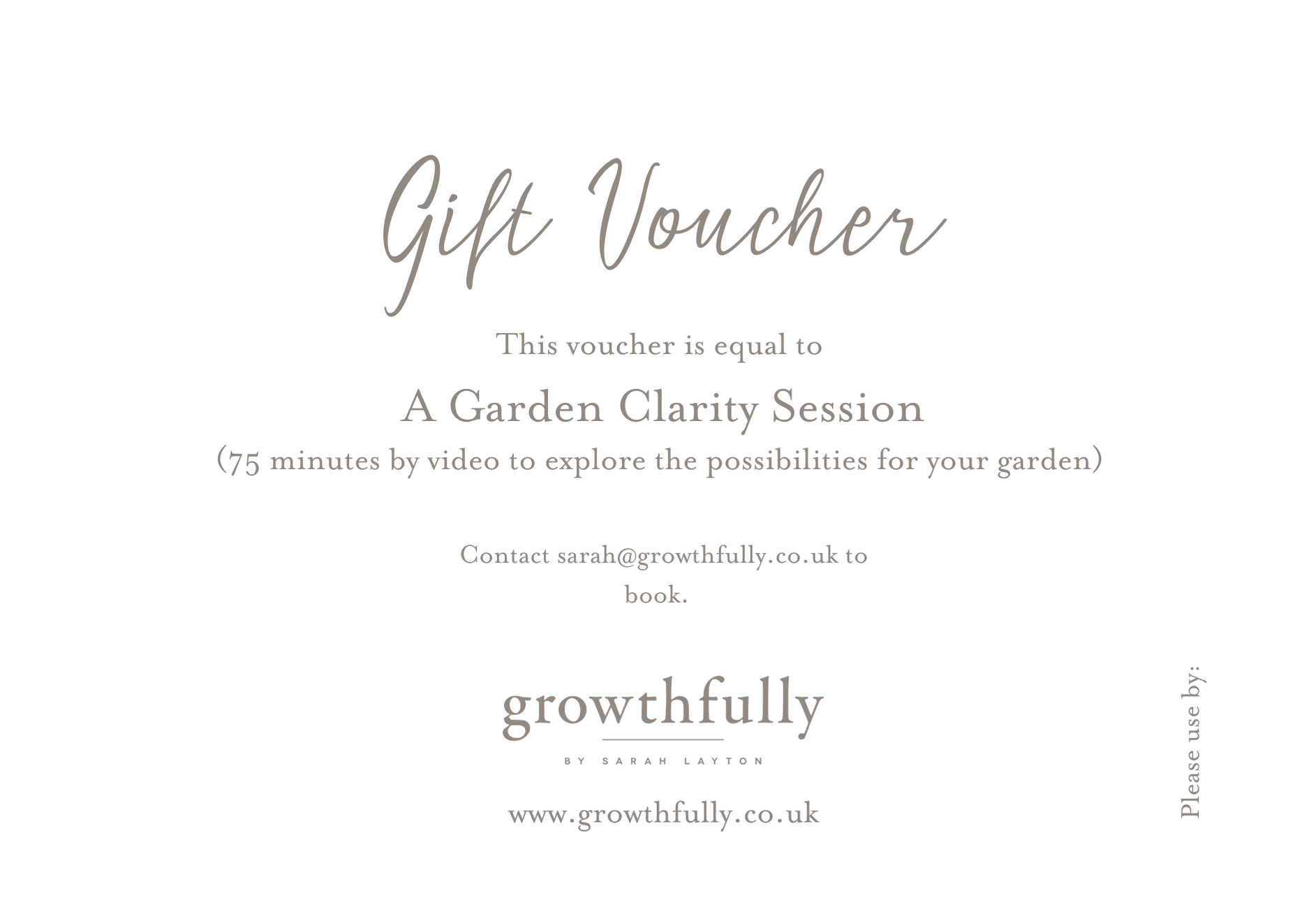 Garden Clarity Call - Digital Voucher (for use by garden owners who live overseas)