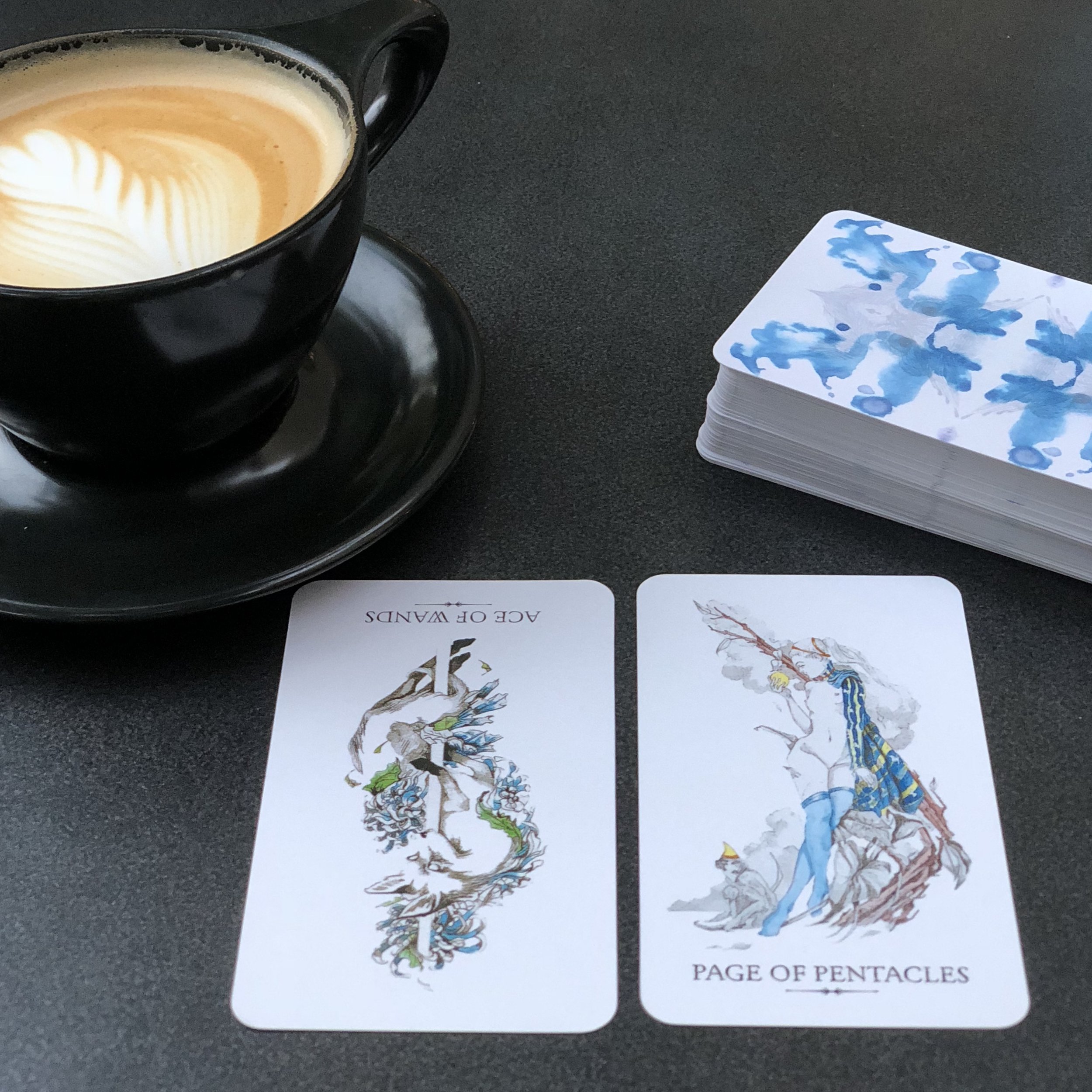 The Alice-in-Wonderland vibe of the Page of Pentacles embodies the concept of “linestriding,” walking in two worlds at the same time.