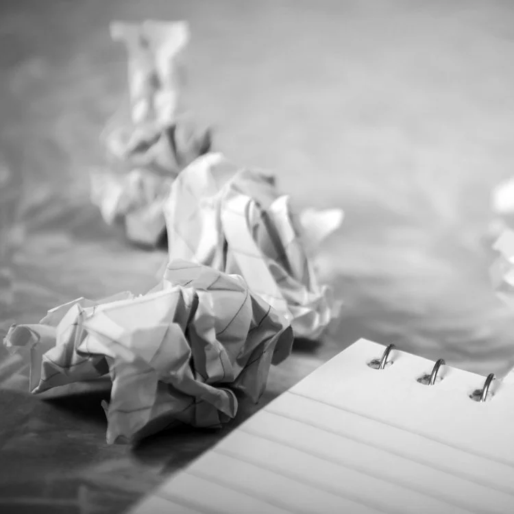 Decorative Image of Notebook and Torn Paper