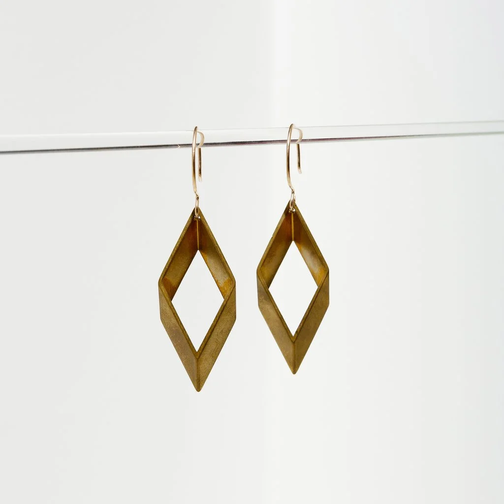 Open brass diamond earrings.jpg