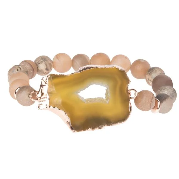 champagne vert rose gold geode bracelet 1.jpg