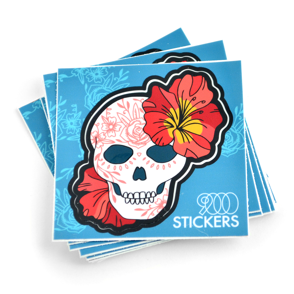Flower Skull Sticker