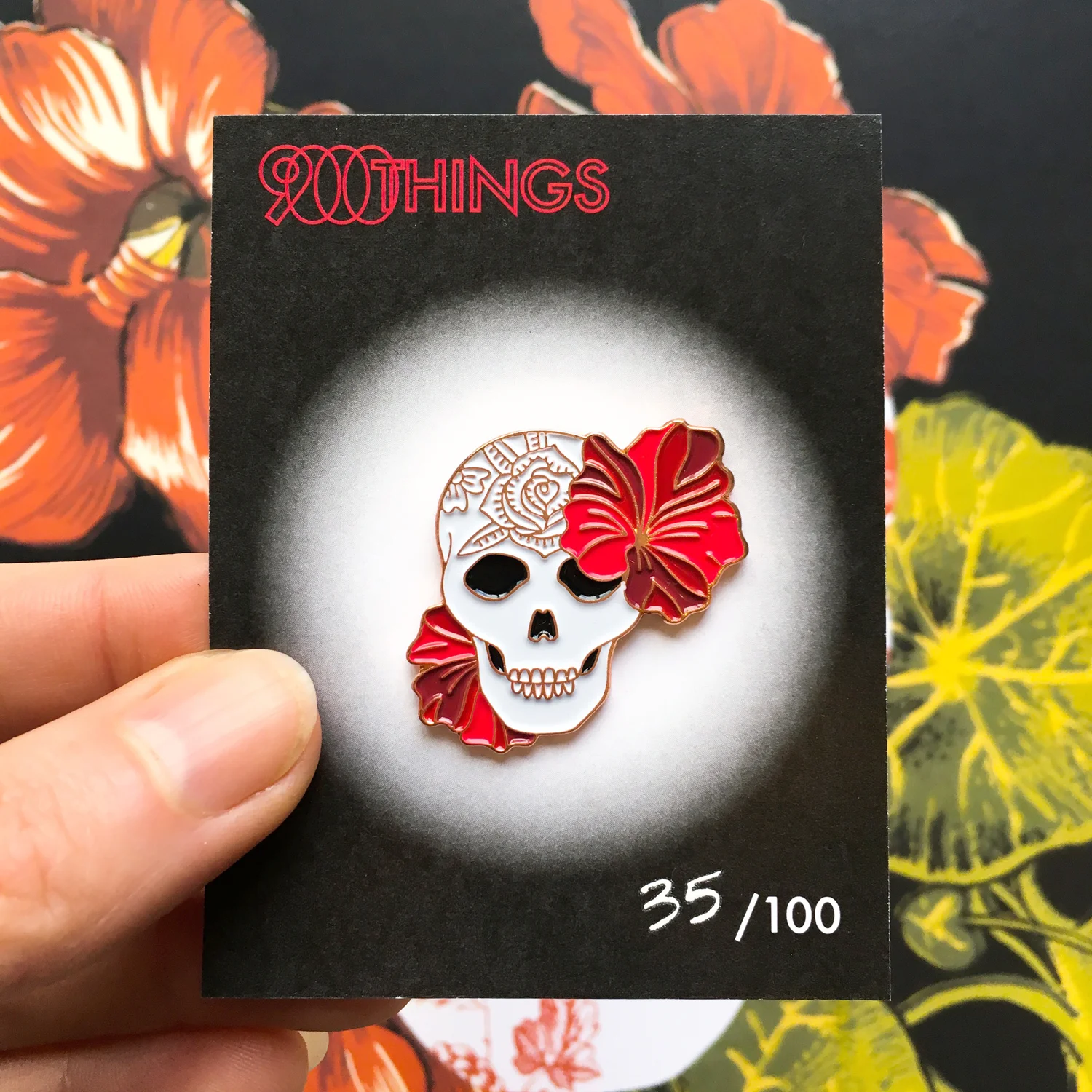 Hibiscus-Enamel-Lapel-Pin-on-Backing-Card.JPEG