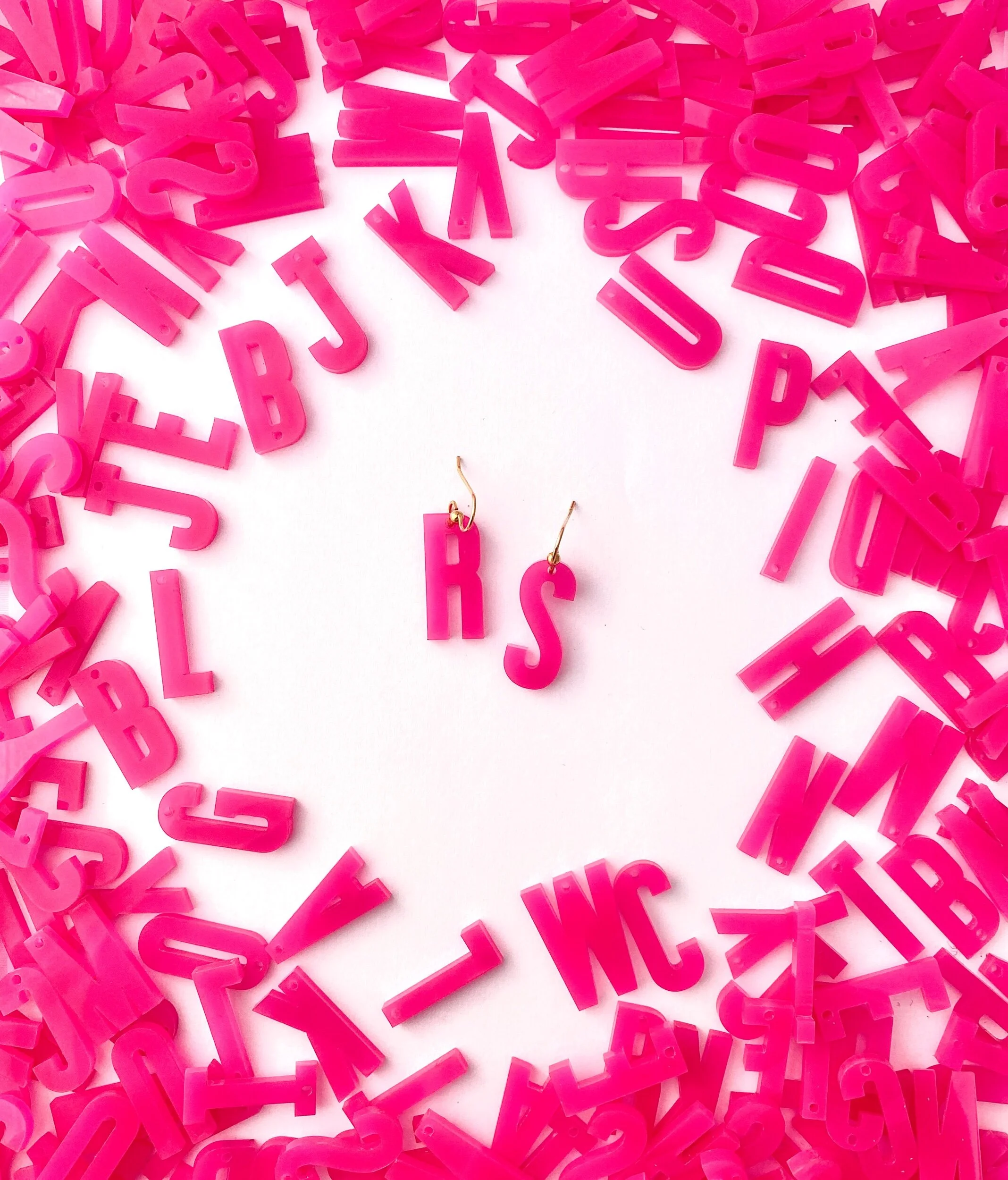 Pink Monogram MIXXI Earring