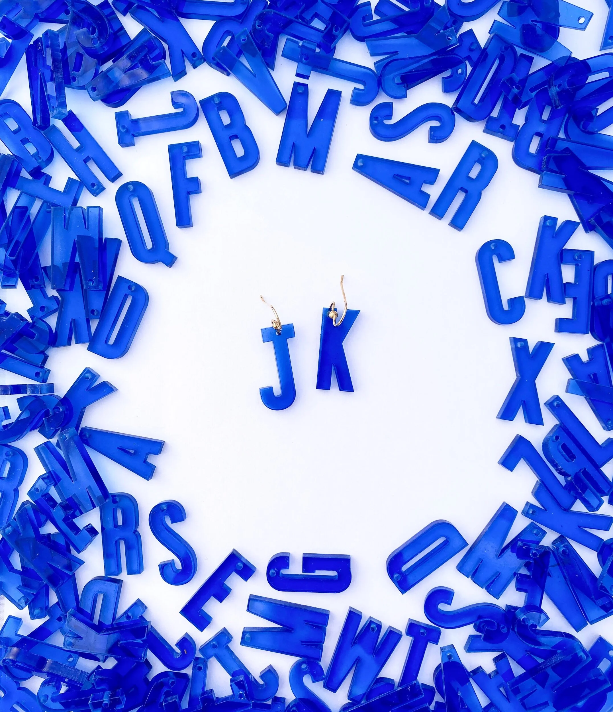 Royal Blue Monogram MIXXI Earring