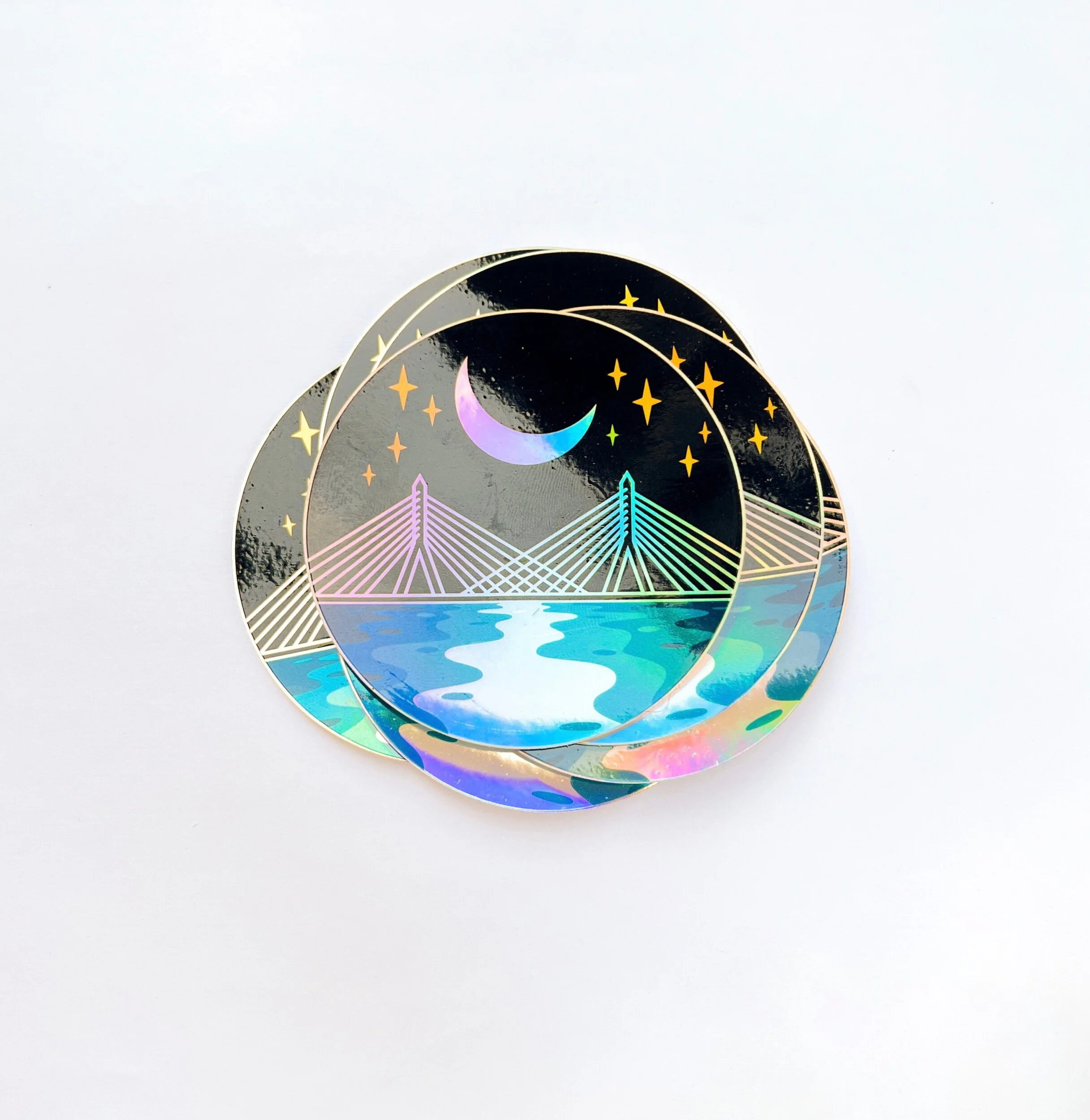 Holographic Boston Sticker