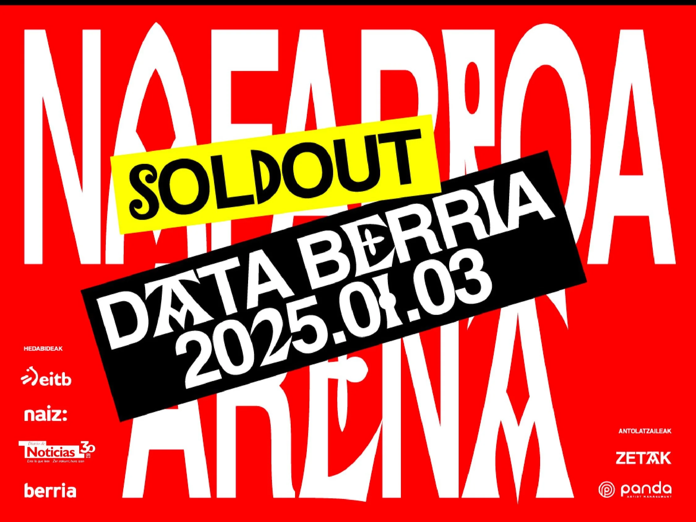 MITOAROA NAFARROA ARENA SOLD OUT + NUEVA FECHA 3 DE ENERO