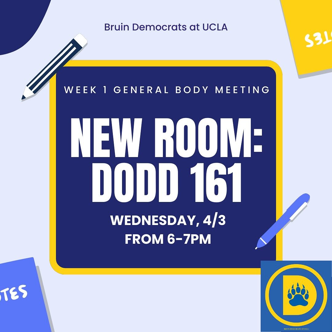 First meeting of Spring Quarter in a new room!! See you there!
