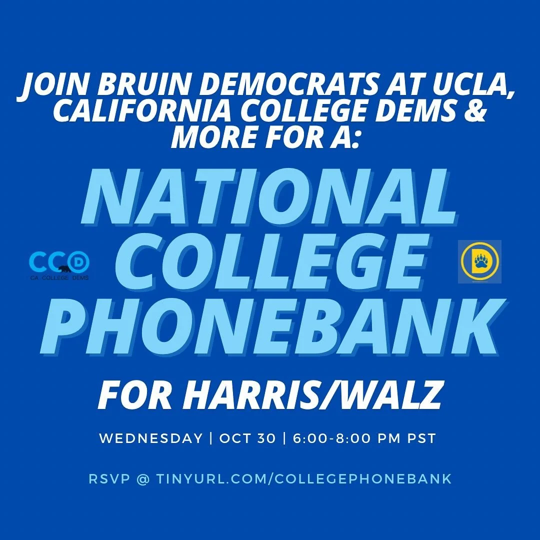 With such a pivotal election coming up so soon it&rsquo;s more important than ever to get involved, and this Wednesday is such a great opportunity to do so! Join college students across the country as we phone bank in swing states for the Harris-Walz