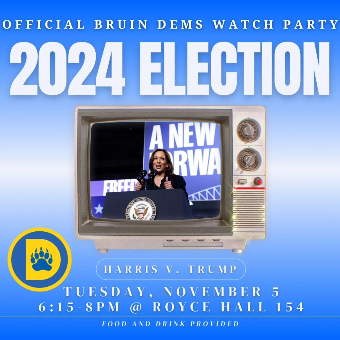 Join Bruin Democrats for our Official Election Night Watch Party! We will be watching election results roll in, discussing electoral developments, and rooting for Democrats up and down the ballot!
