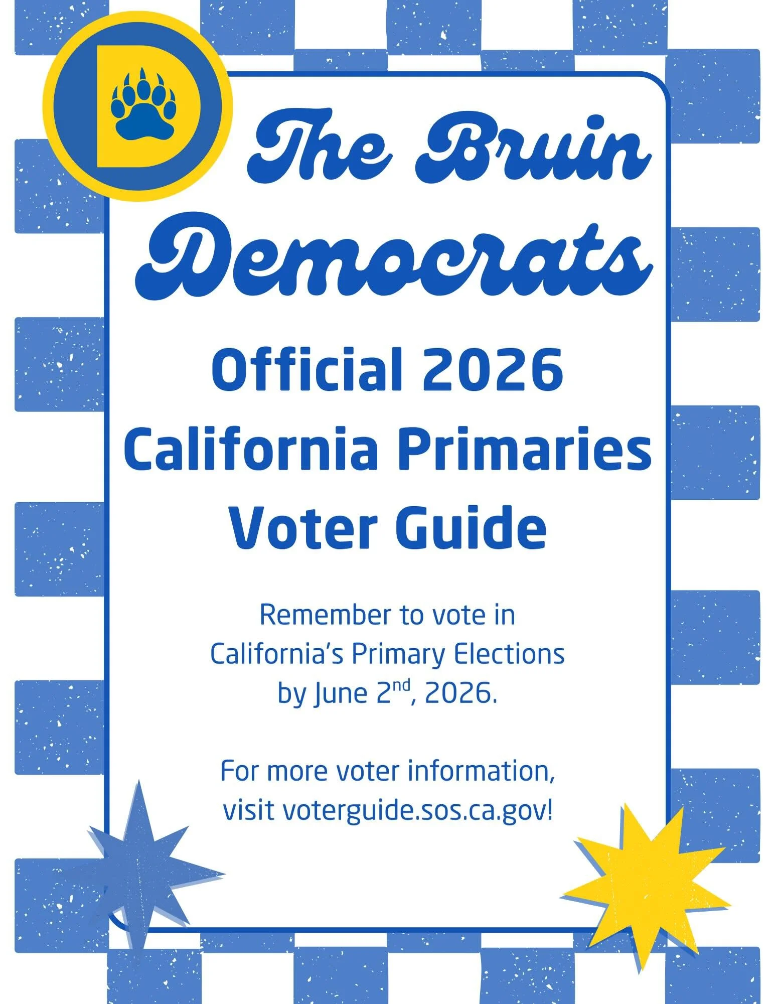 Our official voter guide for the 2026 California Primaries is here! Be sure to cast your vote before June 2nd, 2026! For more information, visit voter guide.sos.ca.gov!