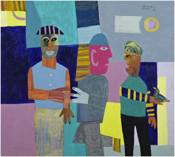Three Men with a Bird