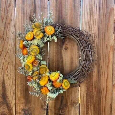 Fall Dried Floral Wreath Project