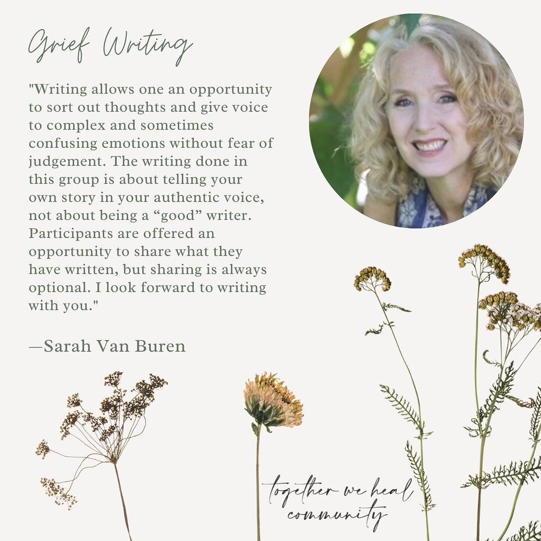 We are honored to have grief writing as one of our breakout sessions, led by @sarahvb65 at our Spring Wellness Retreat!

Have you ever tried writing to help you process your grief?

Tickets are available for our retreat in our website for $99/person.