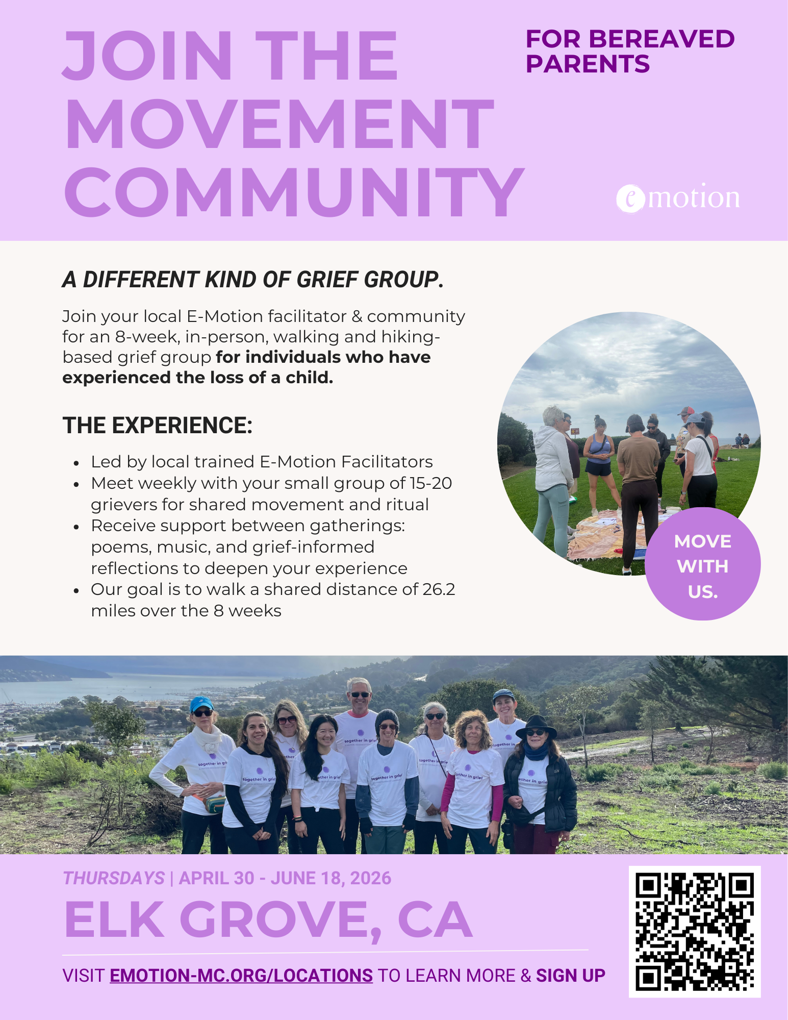 eMotion Walking Community for Bereaved Parents and Families (week 5)