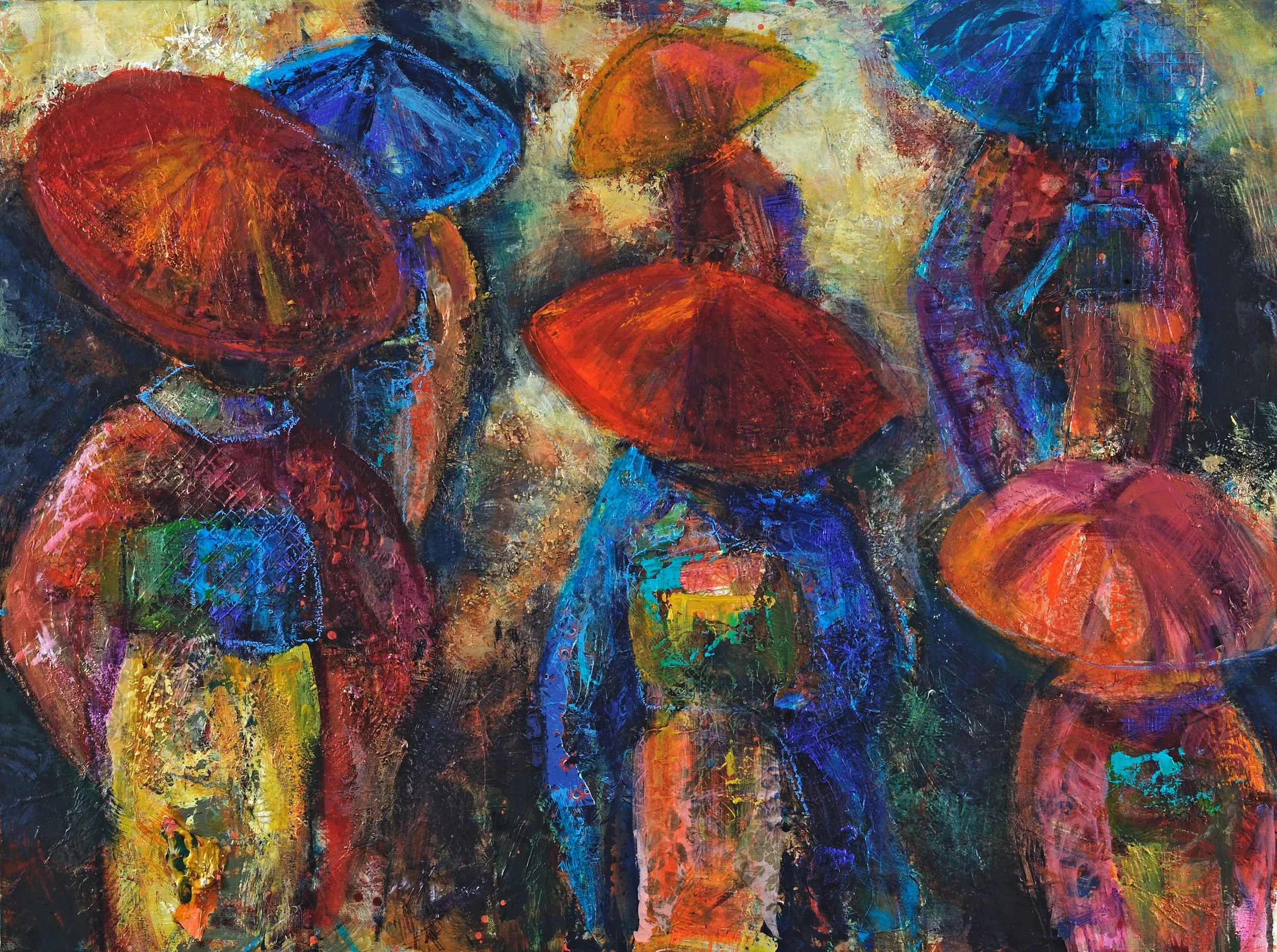 Parasols in the Rain