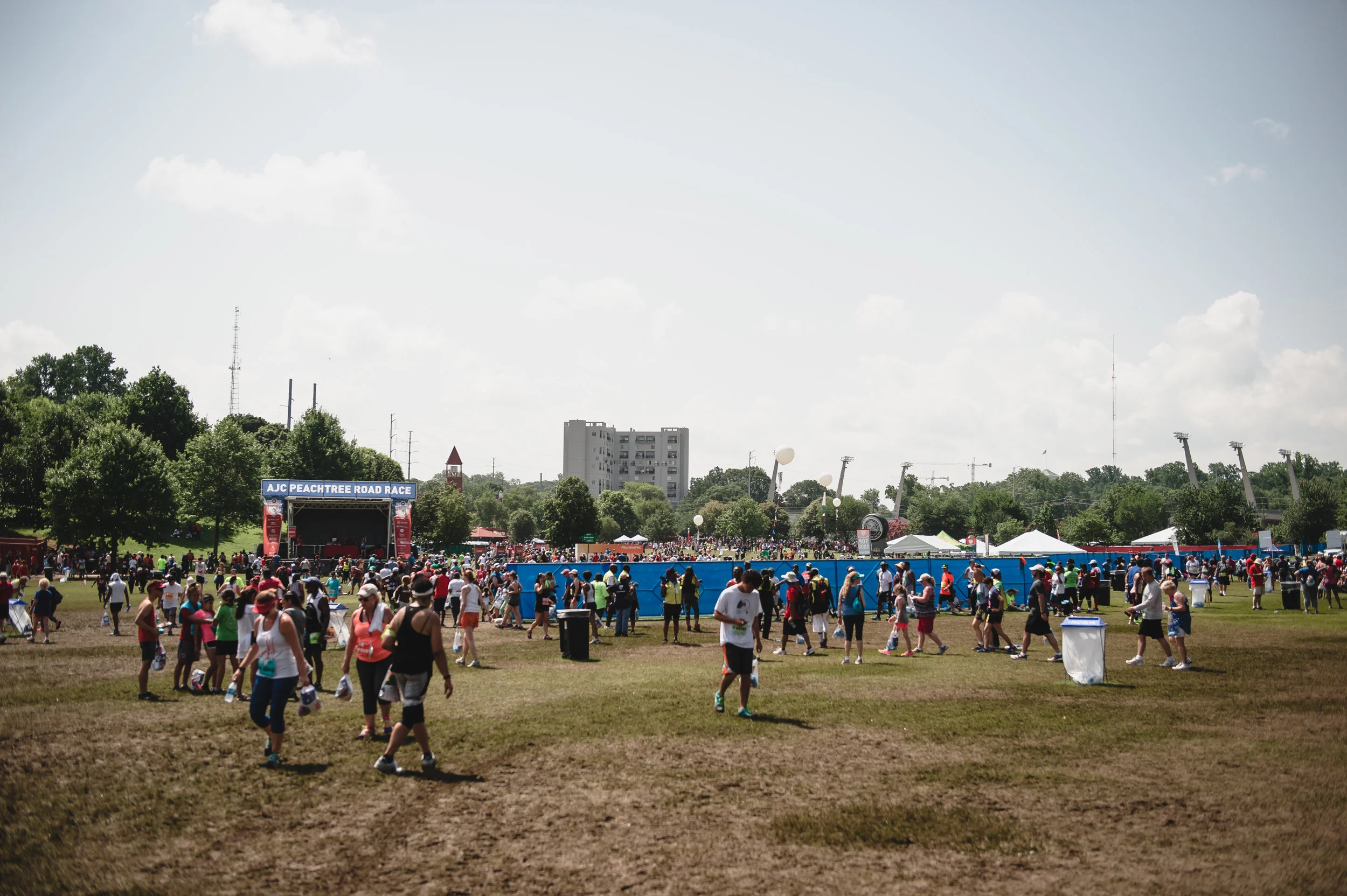 A little worn down from 60,000 participants, the grass was on its way to recovery soon after this photo was taken.