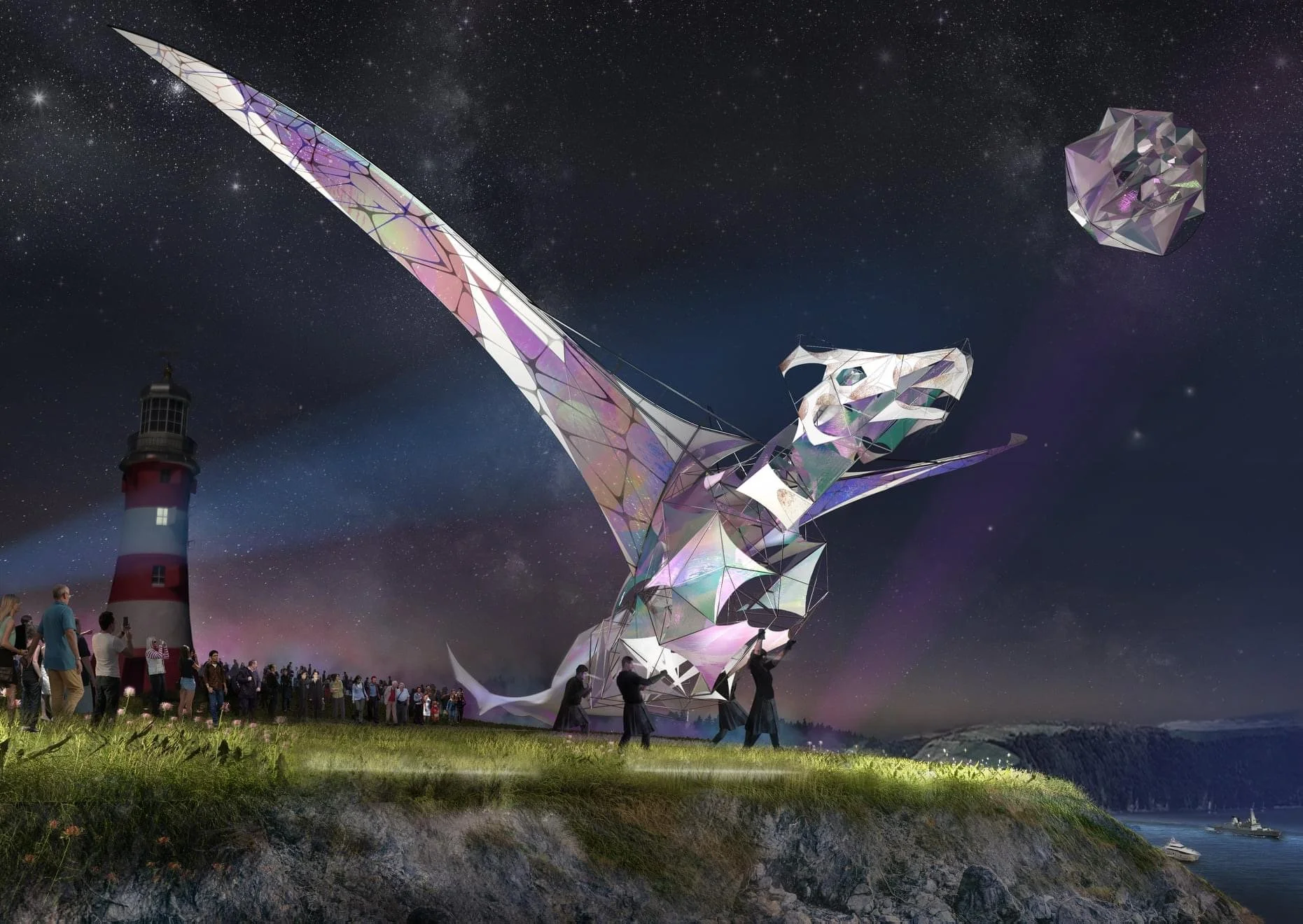  Concept art of The Hatchling. I worked on the R&amp;D process of this, back in 2019, before the puppet was finished. Ultimately there were at least 10 puppeteers working on her at any one time. 