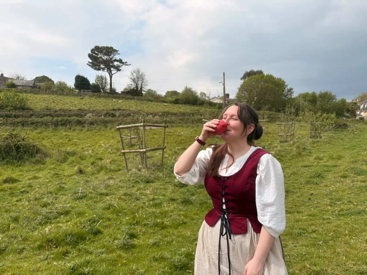  Always time for a quick cuppa. Just got to be careful of those custom-made costumes. 