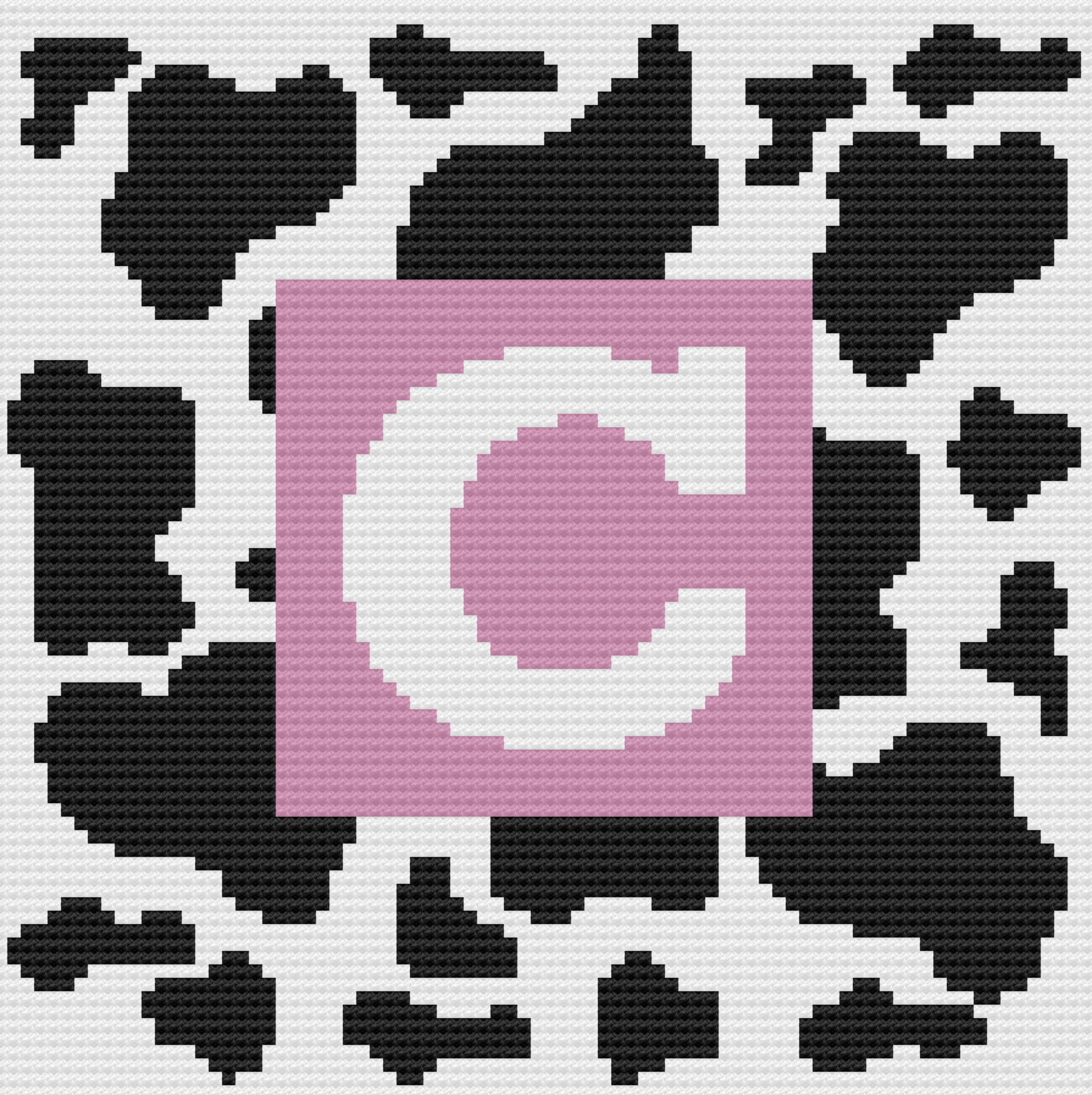 Letter C Cow Print Afghan, C2C Crochet Pattern