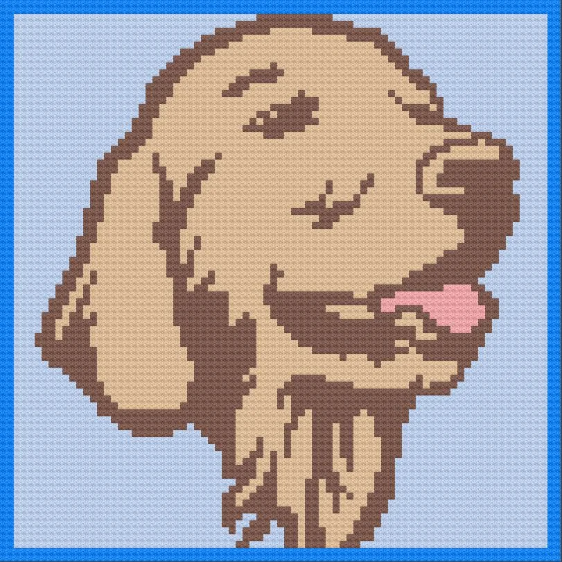 Golden Retriever Afghan, C2C Graph, Crochet Pattern