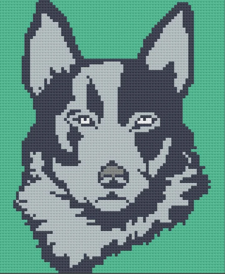 Australian Blue Heeler Afghan C2C Crochet Pattern
