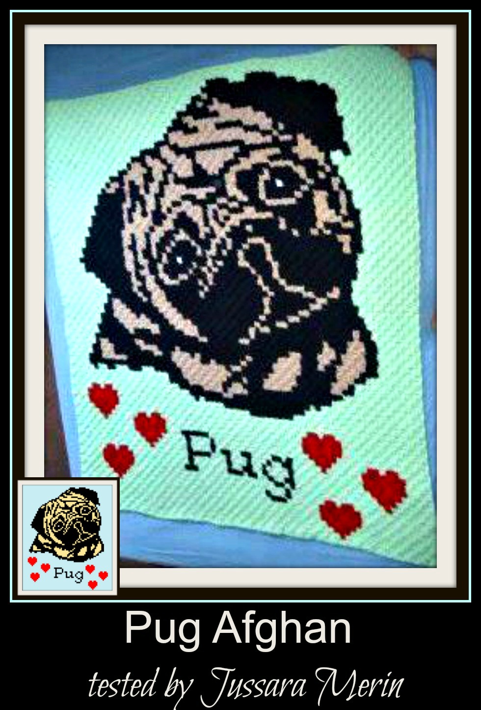 PUG color graph afghan pattern Crochet Patterns