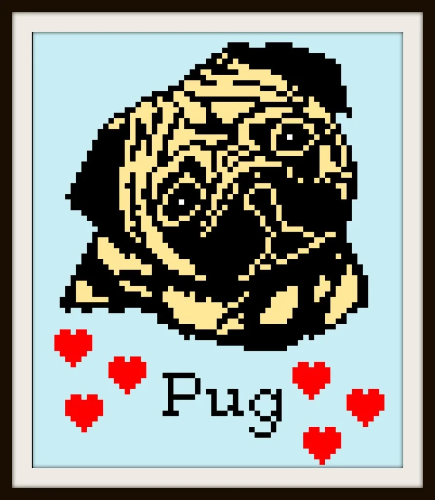 Pug Afghan, C2C Crochet Pattern