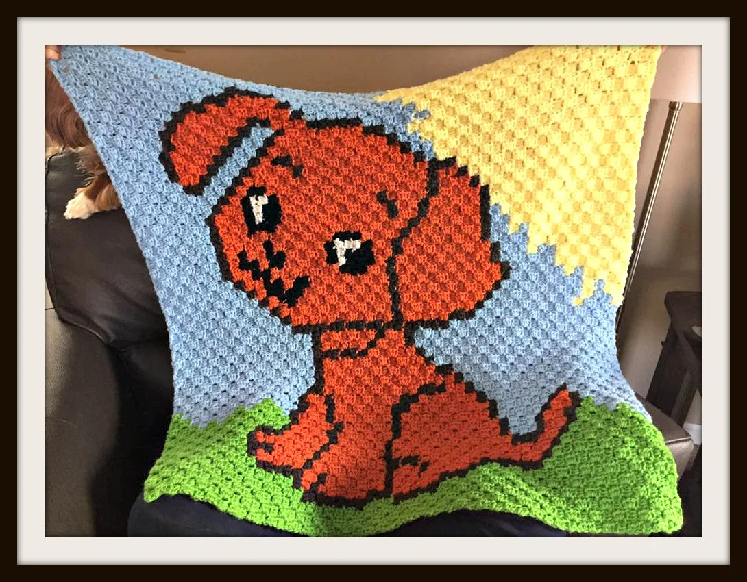 Puppy Baby Blanket C2C Graph