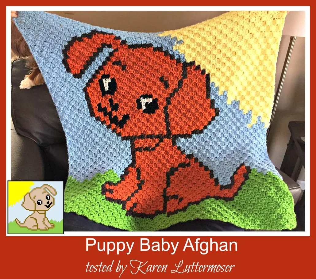 Puppy Baby Blanket C2C Graph