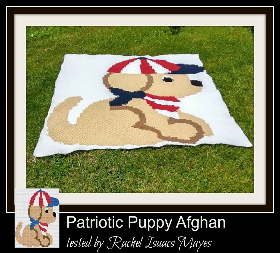 Patriotic Puppy Twin Afghan, C2C Graph